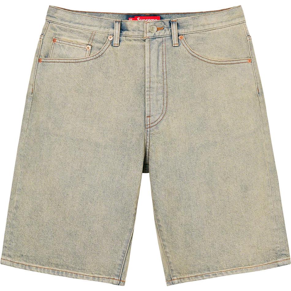 Supreme Baggy Denim Shorts Khaki | SE234FM