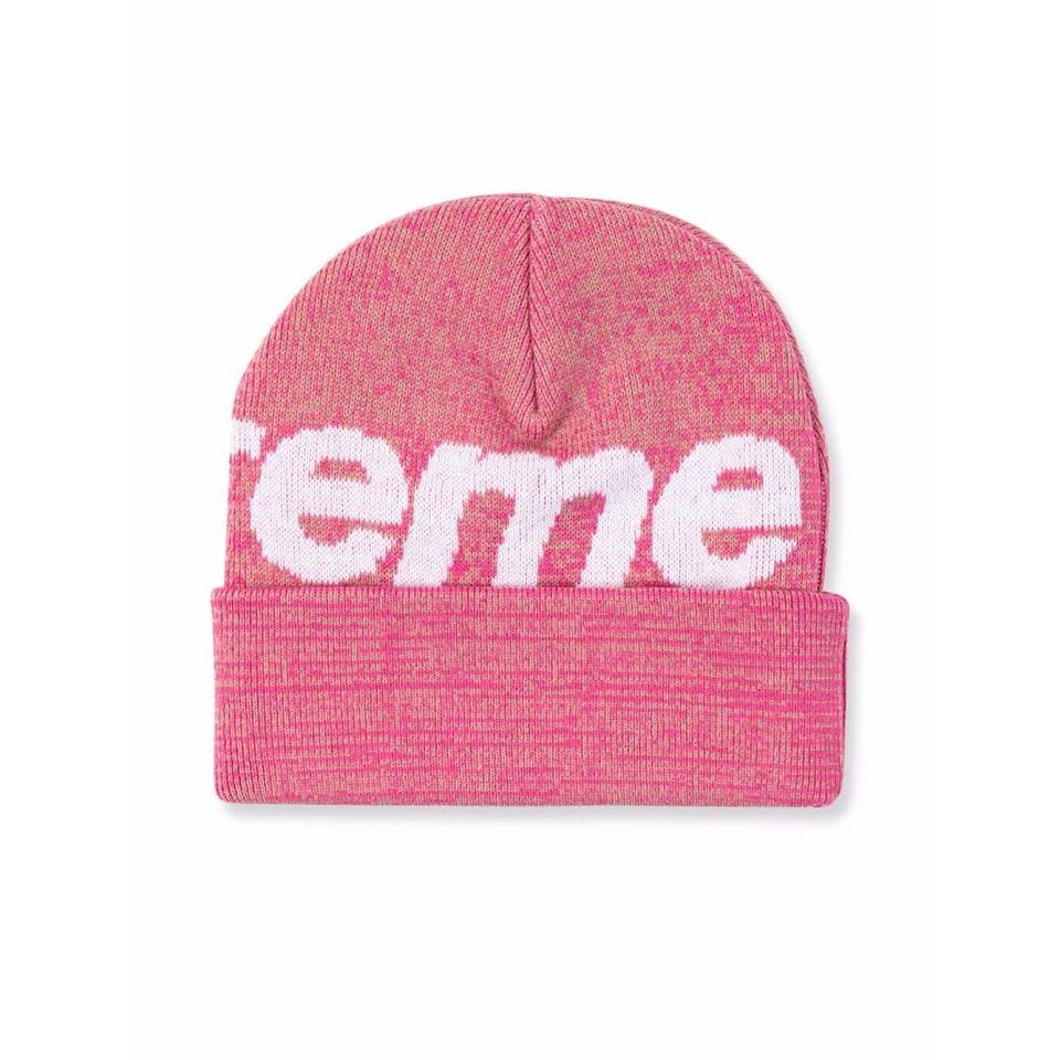 Supreme Big Logo Beanie Hatt Rosa | SE479NB