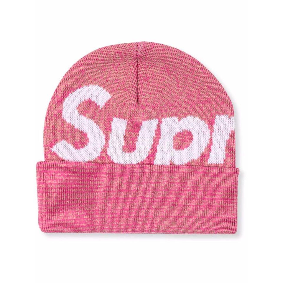 Supreme Big Logo Beanie Hatt Rosa | SE479NB