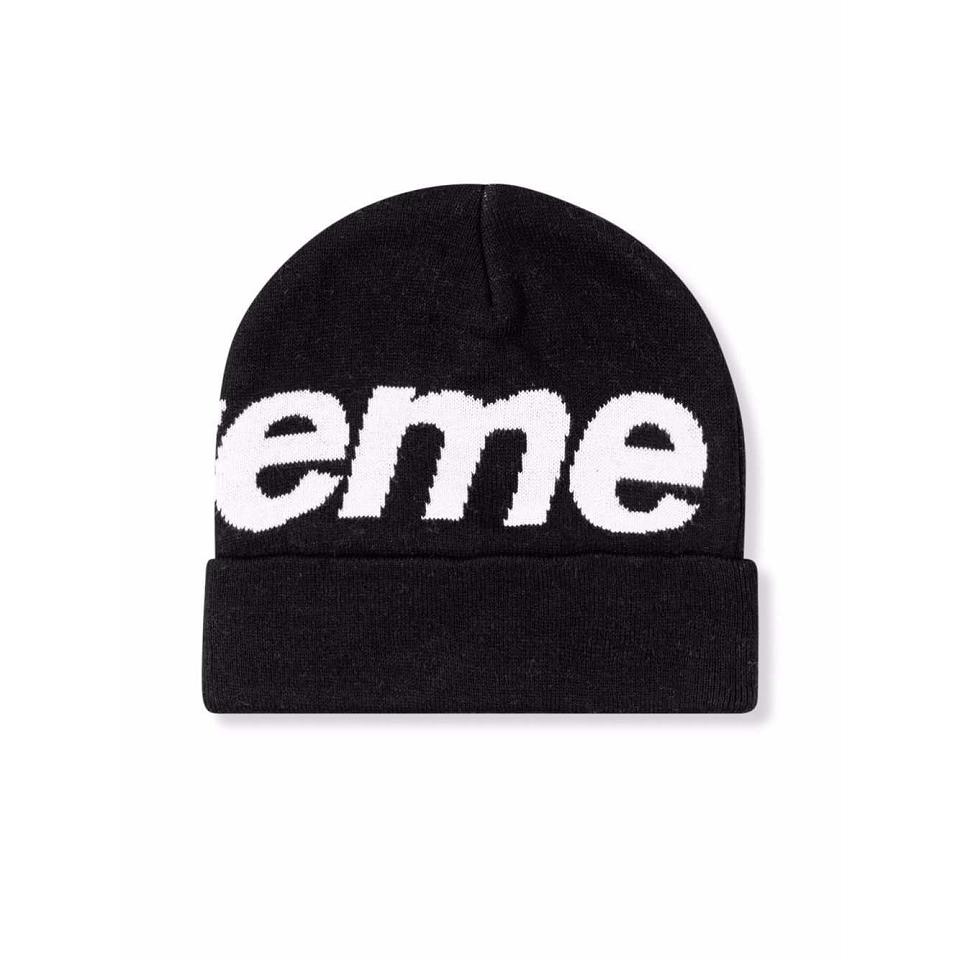 Supreme Big Logo Beanie Hatt Svarta | SE480MA