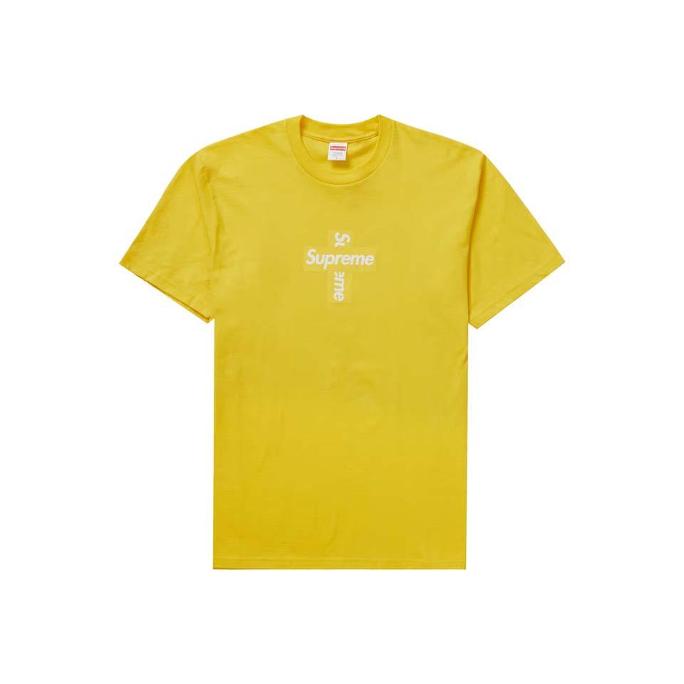 Supreme Cross Box Logo T-shirt Gula | SE390FM