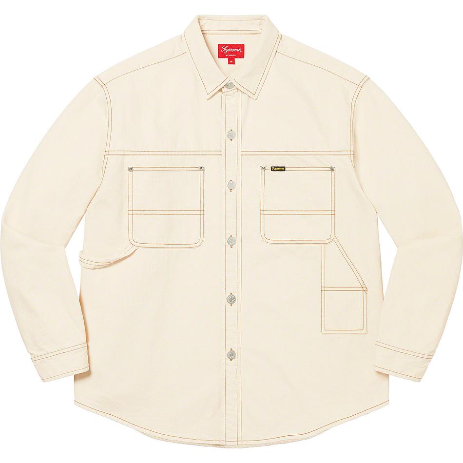 Supreme Denim Painter Skjorta Beige | SE202IS