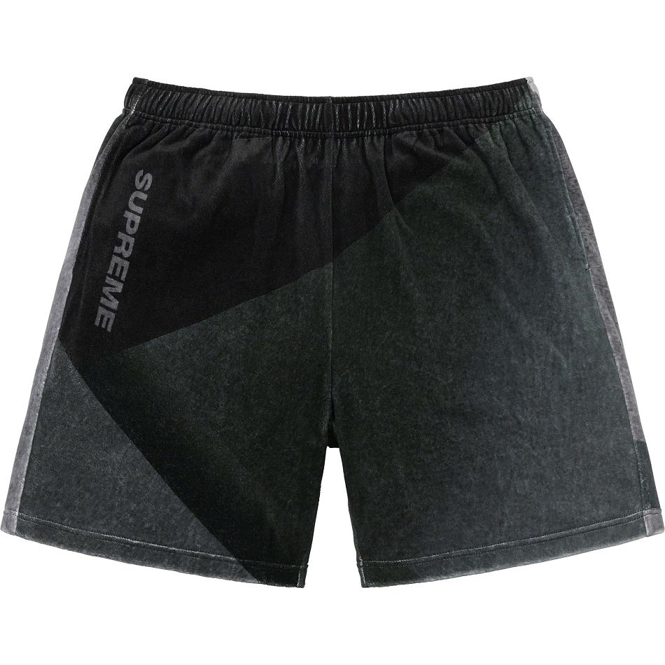 Supreme Geo Velour Shorts Svarta | SE228IS