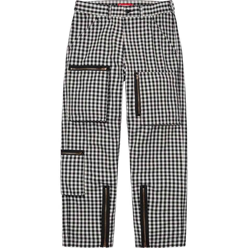 Supreme Gingham Flight Pant Byxor Svarta | SE199TV