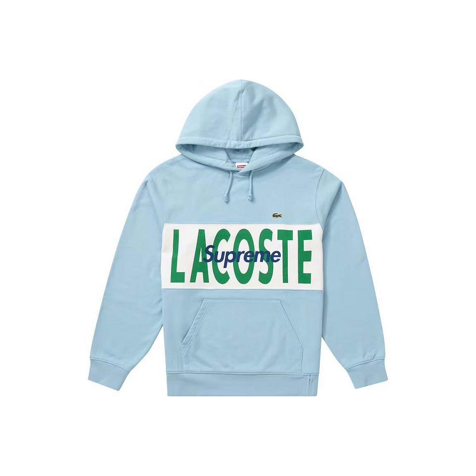 Supreme LACOSTE Logo Panel Hooded Tröjor Blå | SE326WY