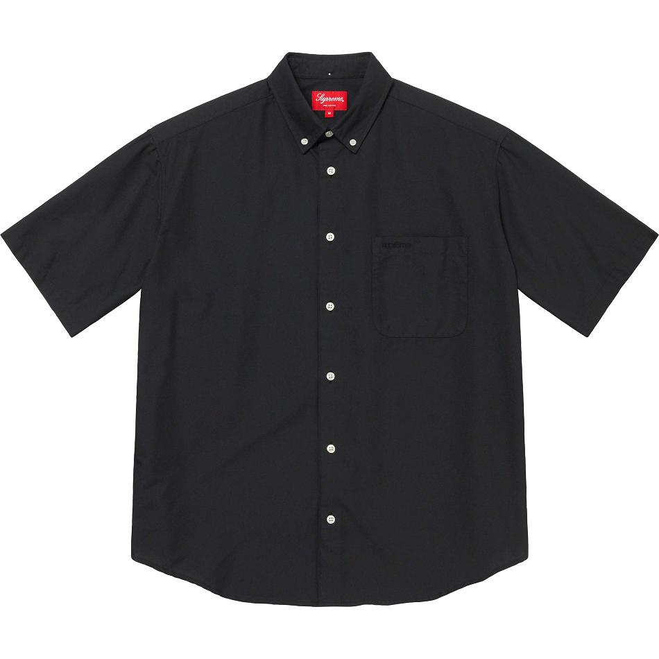 Supreme Loose Fit S/S Oxford Skjorta Svarta | SE207DN