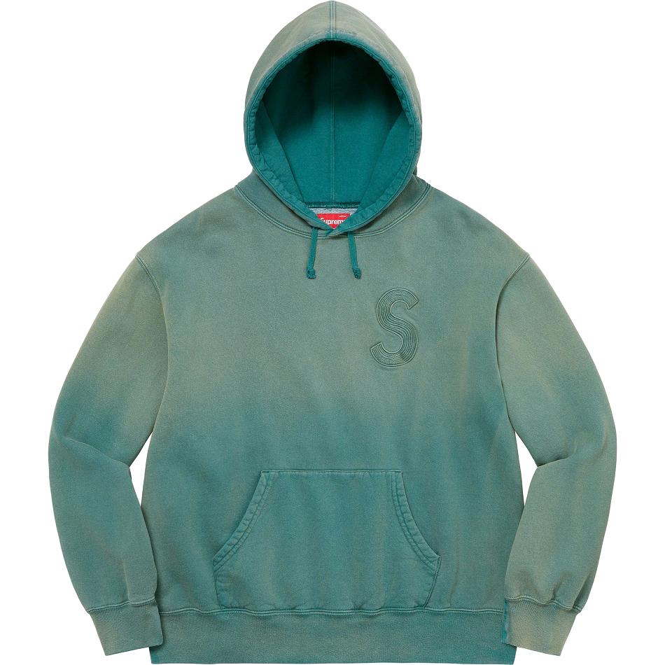 Supreme Overdyed S Logo Hooded Tröjor Marinblå | SE311DN