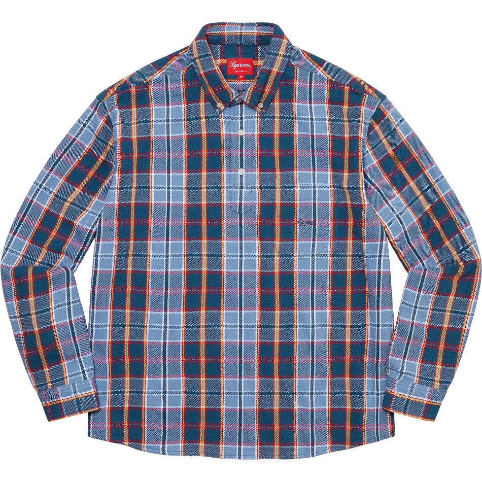 Supreme Pullover Plaid Flannel Skjorta Blå | SE211JJ