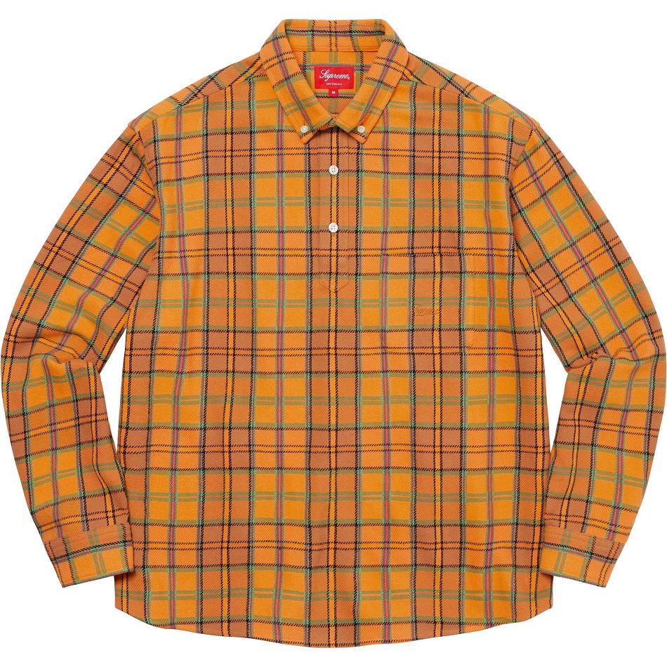 Supreme Pullover Plaid Flannel Skjorta Guld | SE214ZG