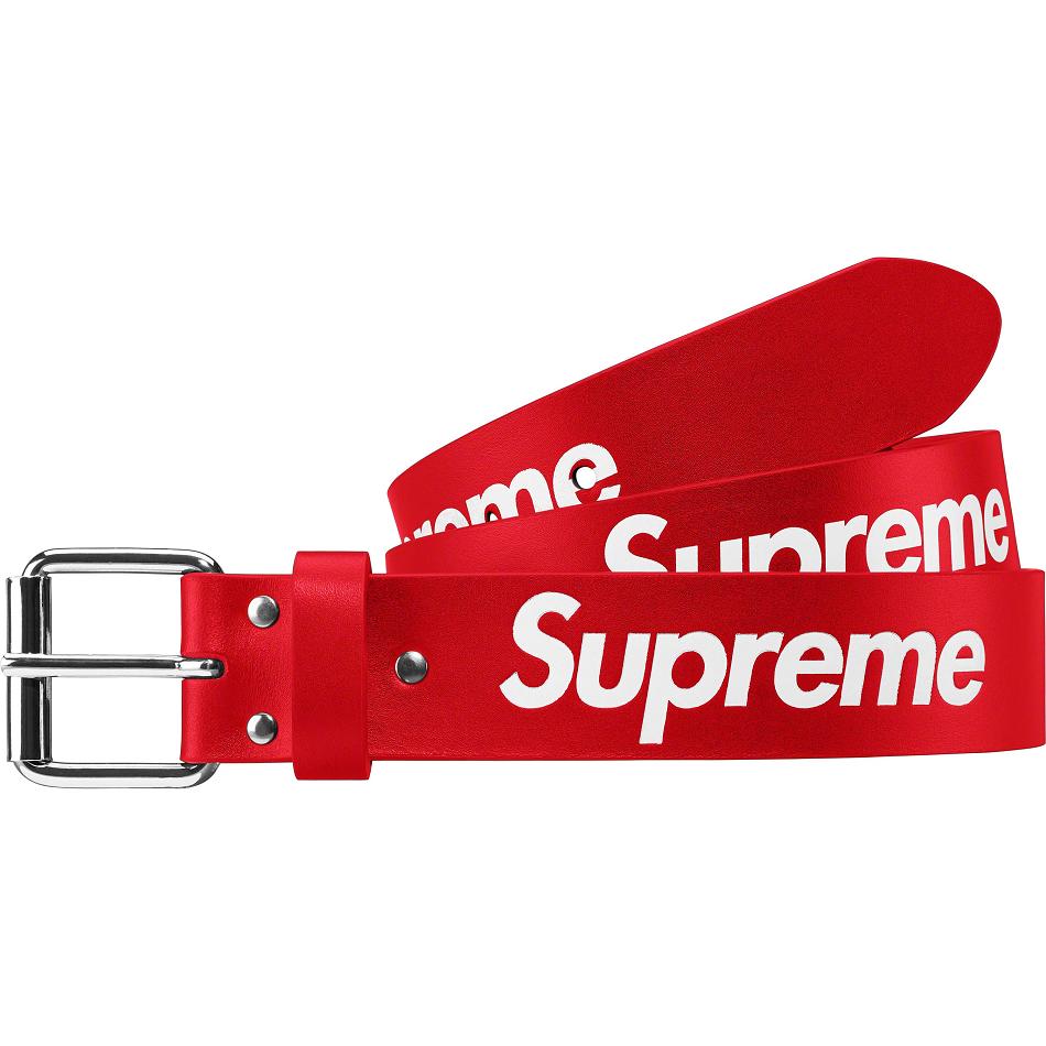 Supreme Repeat Läder Belt Bälte Röda | SE428MA