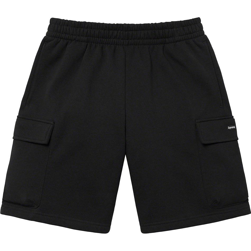 Supreme Small Box Baggy Cargo Sweat Shorts Svarta | SE222WY