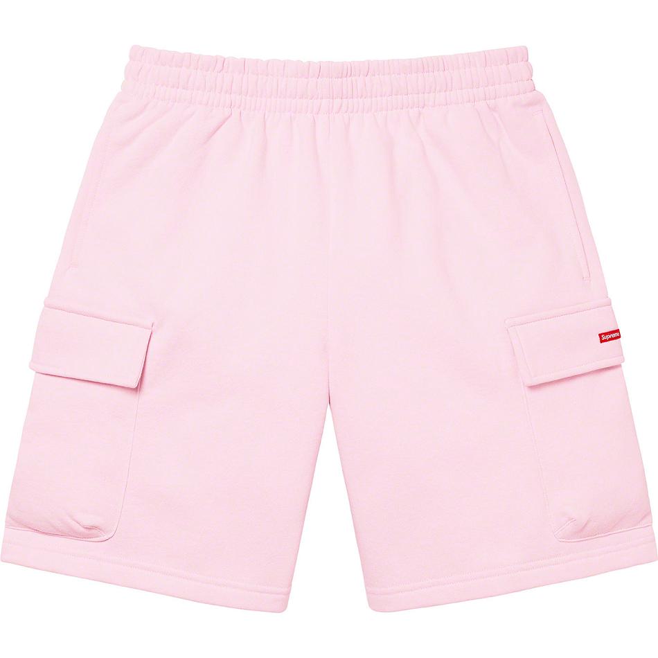 Supreme Small Box Baggy Cargo Sweat Shorts Rosa | SE224RW