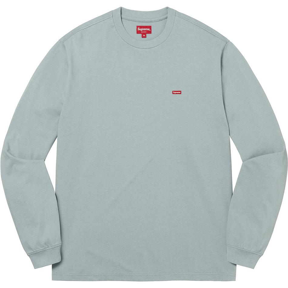 Supreme Small Box L/S Tee Tröjor Turkos | SE246MA