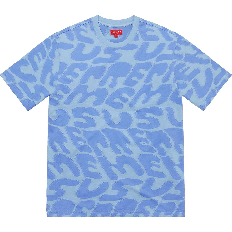 Supreme Stacked Intarsia S/S Top Tröjor Blå | SE281OR