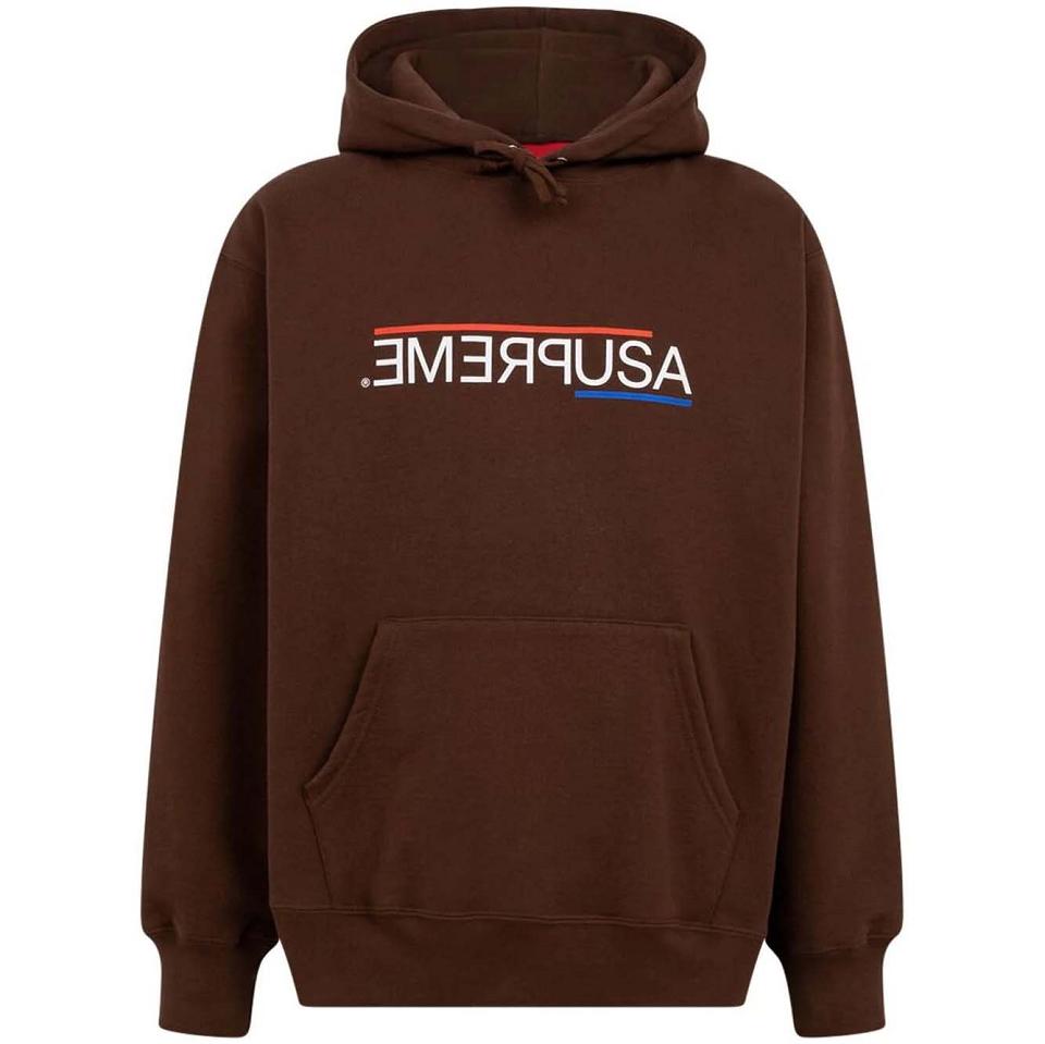 Supreme USA Hoodie Bruna | SE129DN