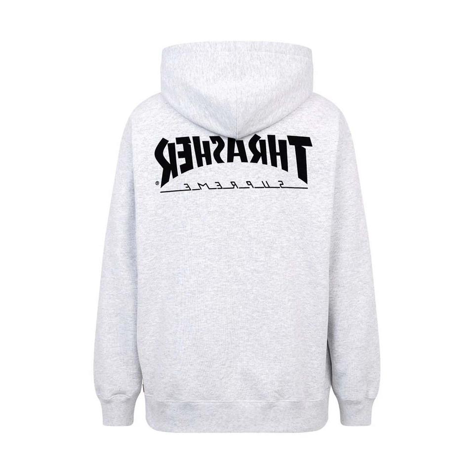 Supreme X Thrasher Logo Print “FW21” Hoodie Grå | SE136ZG