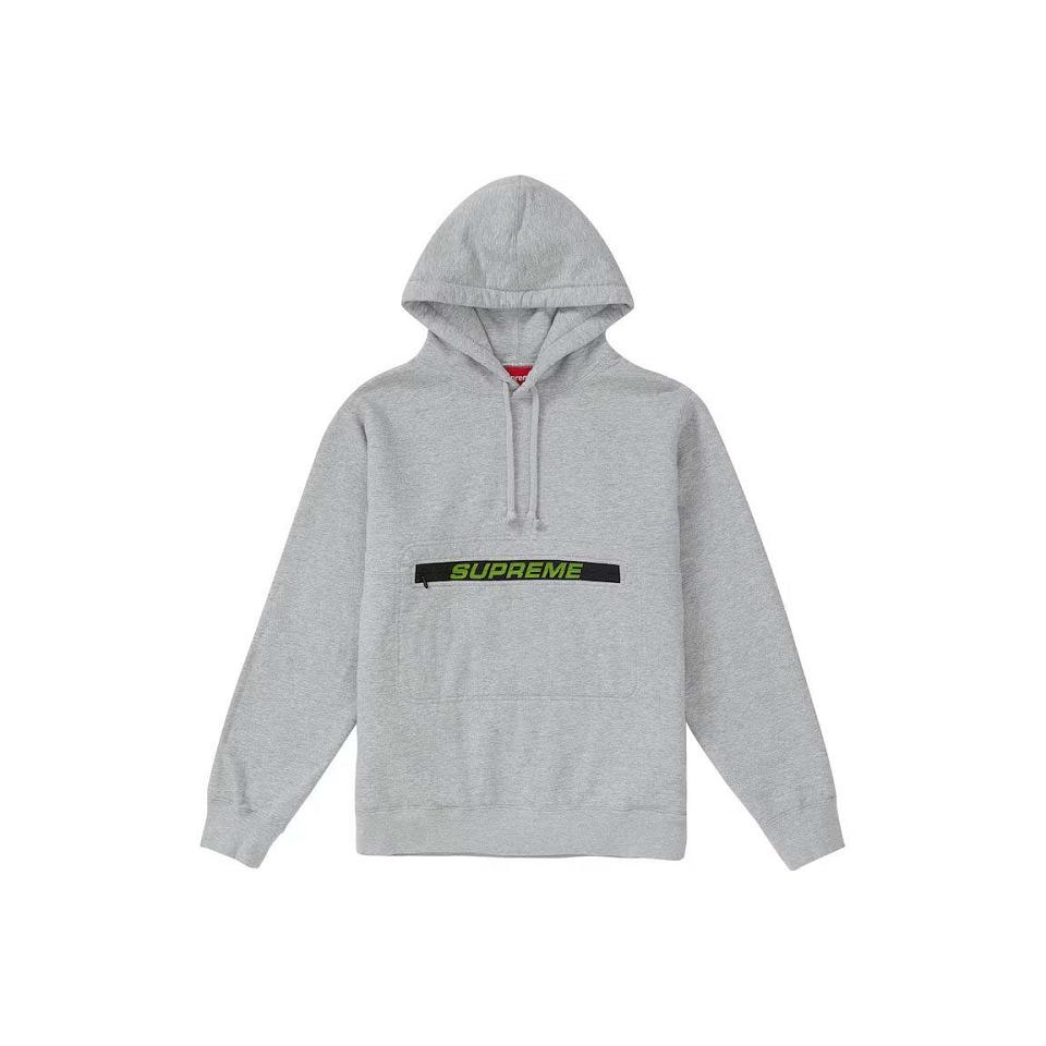 Supreme Zip Pouch Hooded Tröjor Grå | SE338FM