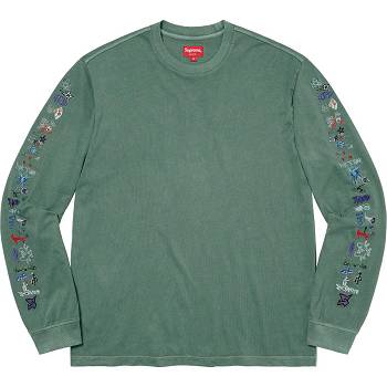 Supreme AOI Icons L/S Top Tröjor Gröna | SE278YU