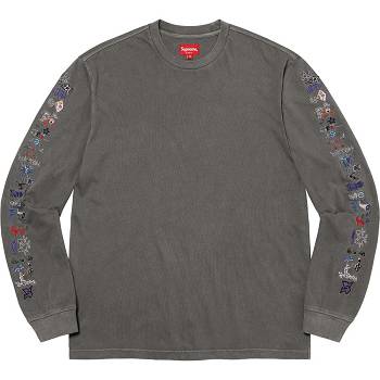 Supreme AOI Icons L/S Top Tröjor Svarta | SE279UT