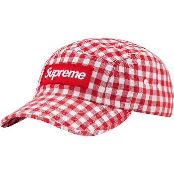 Supreme Gingham Camp Cap Hatt Röda | SE477VD