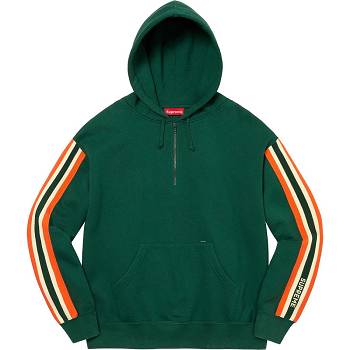 Supreme Half Zip Hooded Tröjor Gröna | SE300WY