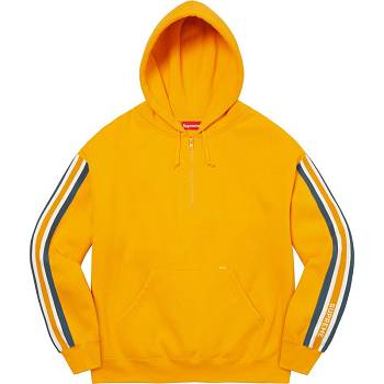 Supreme Half Zip Hooded Tröjor Guld | SE297NB