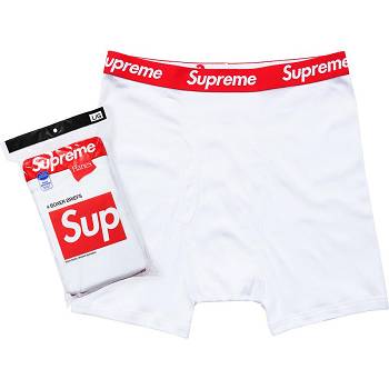 Supreme Hanes® Boxer Briefs (4 Pack) Underkläder Vita | SE490PQ