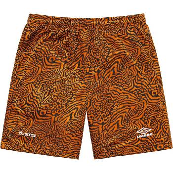 Supreme Jacquard Animal Print Soccer Shorts Orange | SE232SO