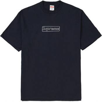 Supreme KAWS Chalk Box Logo T-shirt Svarta | SE393JJ