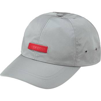 Supreme Läder Patch 6-Panel Hatt Grå | SE472KI