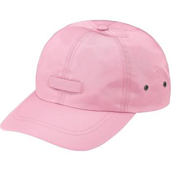 Supreme Läder Patch 6-Panel Hatt Rosa | SE468FM