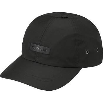 Supreme Läder Patch 6-Panel Hatt Svarta | SE470HK