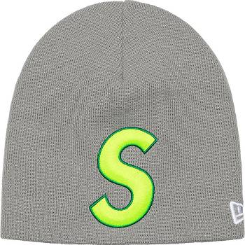 Supreme New Era® S Logo Beanie Hatt Grå | SE440SO