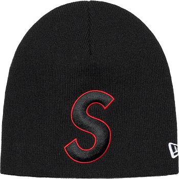 Supreme New Era® S Logo Beanie Hatt Svarta | SE439AP