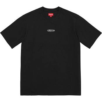 Supreme Oval Logo S/S Top Tröjor Svarta | SE254IS