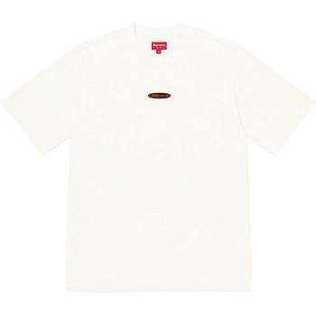 Supreme Oval Logo S/S Top Tröjor Vita | SE252YU