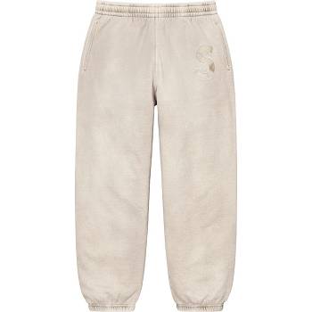 Supreme Overdyed S Logo Sweatpant Byxor Beige | SE189XF