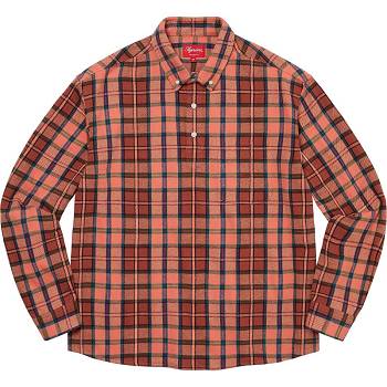 Supreme Pullover Plaid Flannel Skjorta Rosa | SE213LH