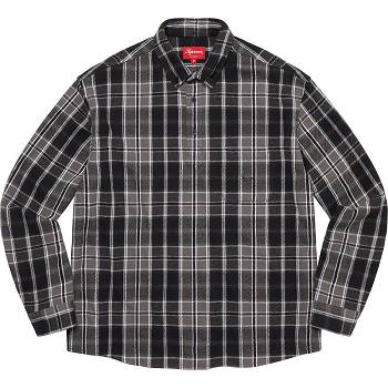 Supreme Pullover Plaid Flannel Skjorta Svarta | SE212KI