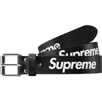 Supreme Repeat Läder Belt Bälte Svarta | SE429QZ