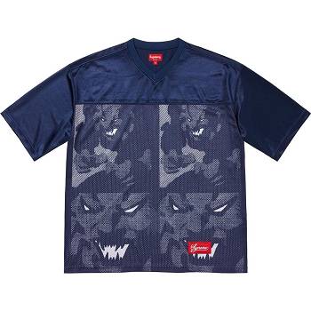 Supreme Ronin Football Jersey Tröjor Marinblå | SE284SO