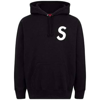 Supreme S Logo Split Hoodie Svarta | SE122YU