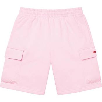 Supreme Small Box Baggy Cargo Sweat Shorts Rosa | SE224RW