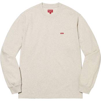 Supreme Small Box L/S Tee Tröjor Beige | SE248WY