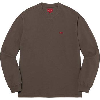 Supreme Small Box L/S Tee Tröjor Bruna | SE250RW