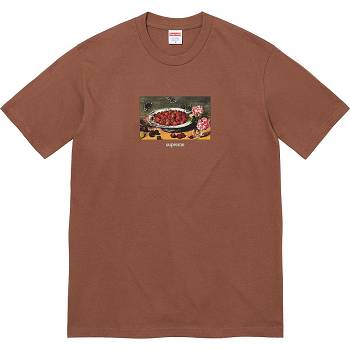 Supreme Strawberries Tee T-shirt Bruna | SE340HK