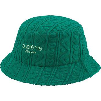 Supreme Terry Pattern Crusher Hatt Gröna | SE449XF