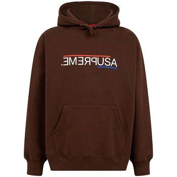 Supreme USA Hoodie Bruna | SE129DN