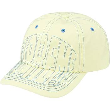 Supreme Visor Stitch 6-Panel Hatt Gula | SE463OR