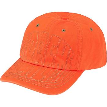 Supreme Visor Stitch 6-Panel Hatt Orange | SE464PQ